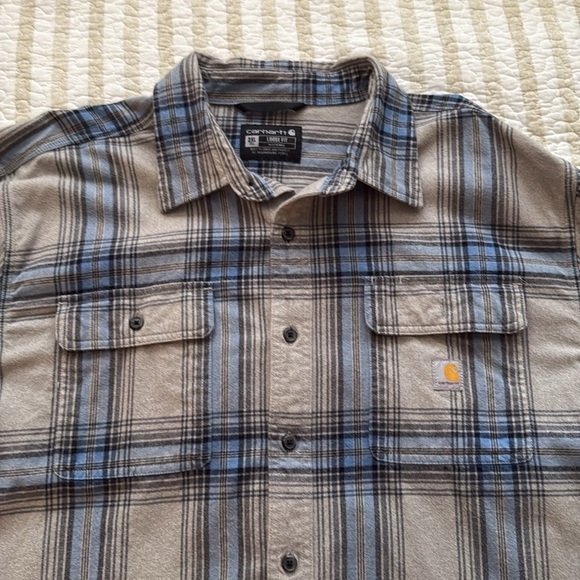 Carhartt Loose Fit Flannel Shirt 2X Tall - Picture 1 of 9